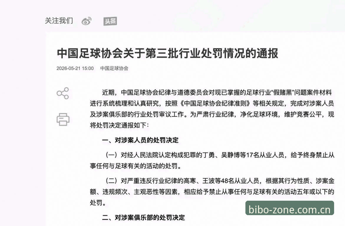 中国足协第三批禁足名单全面解析：足球生态治理的深度分析与行业启示